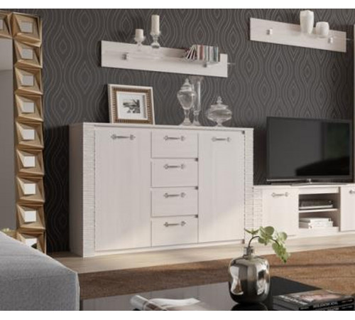 Широкий комод 1400 Элана, цвет Бодега белая